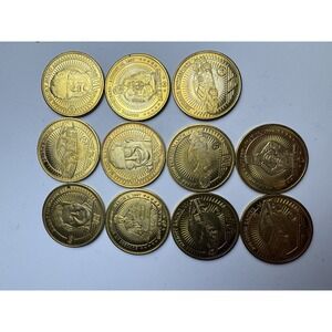 1998 Pinnacle Mint NASCAR Coin Lot (11) – Dale Jarrett, Rudd, Elliott, Nadeau